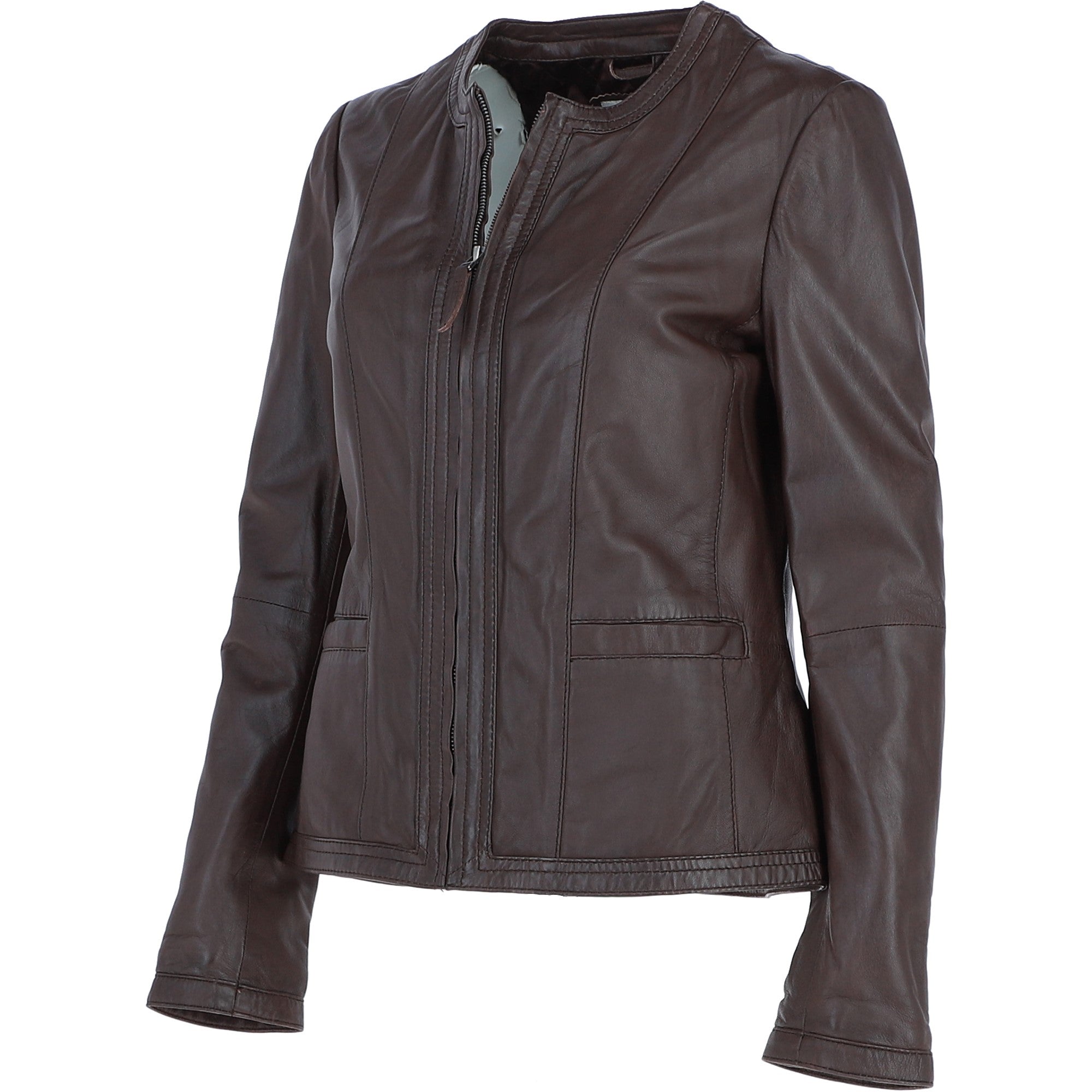 Leather Jacket Mid Brown: AWL-672