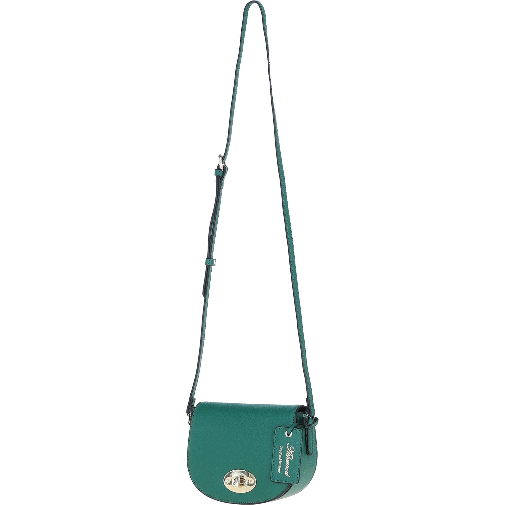 Real Leather Saddle Crossbody Bag Ever Green: 63753