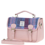 Ashwood Leather & Harris Tweed® Cloth Satchel Bag Baby-pink/Pink: TW-68-15-BP