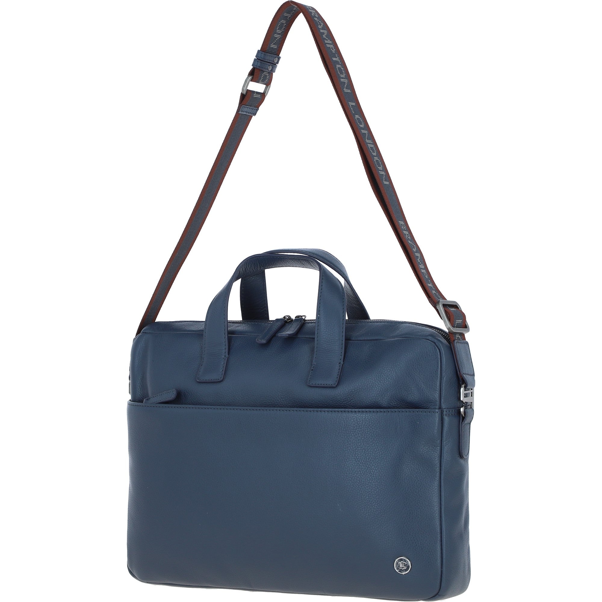 Brampton Leather Men's Laptop Bag Navy: 64547