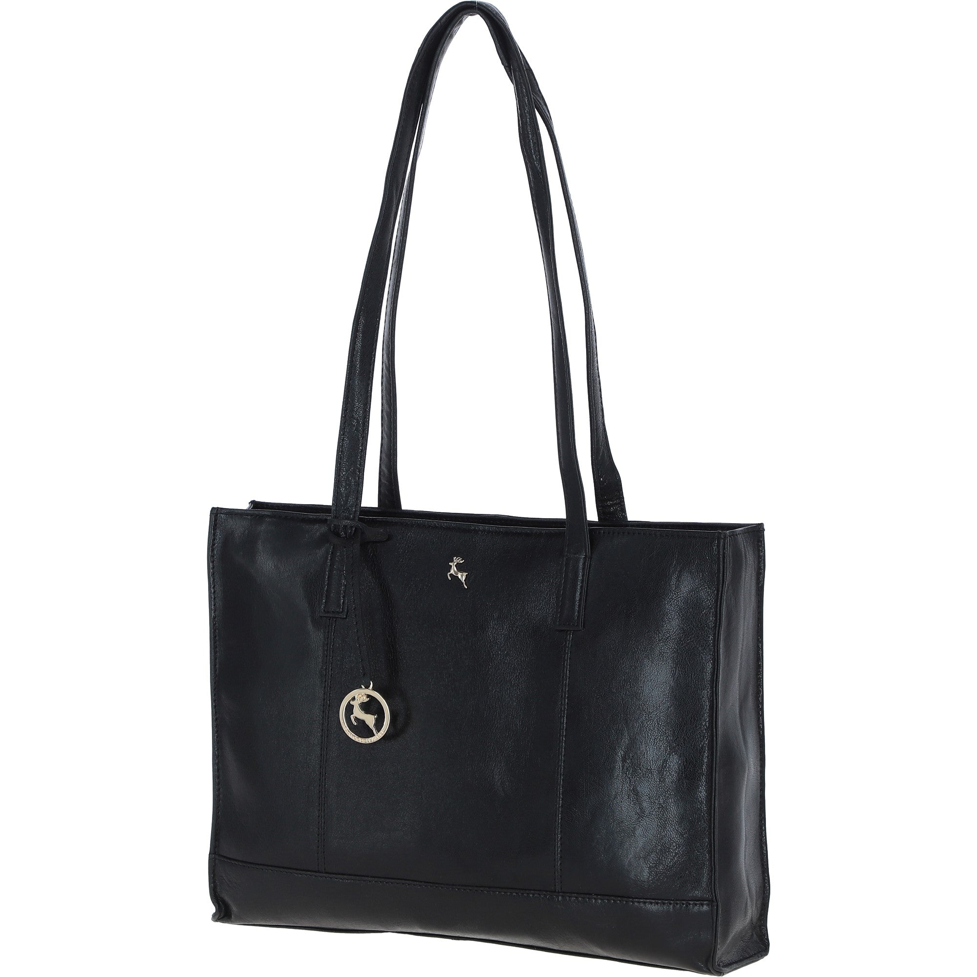Exquisite Ashwood Leather Tote Bag Black: Beth