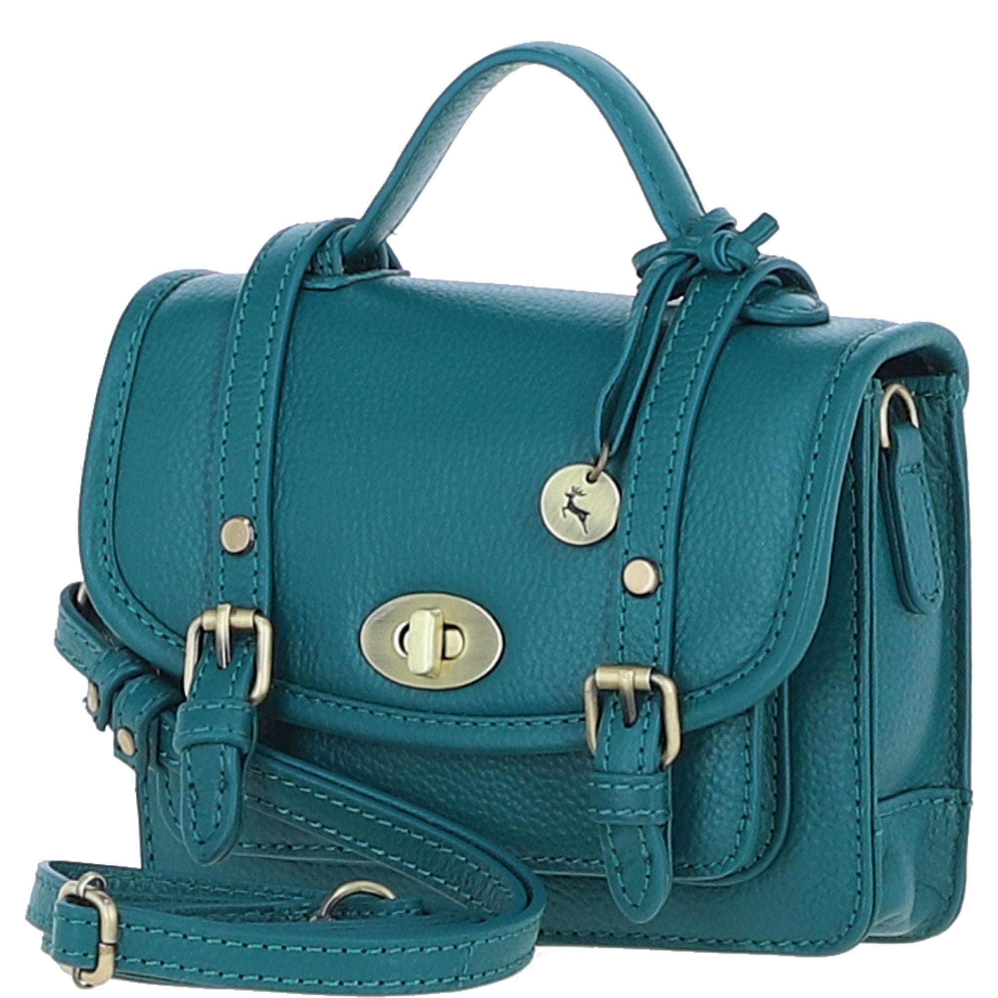 Stylish Ashwood Leather Small Satchel Bag Green: Y-61