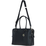 Ashwood 3 Section Large Leather Handbag Black: X-39
