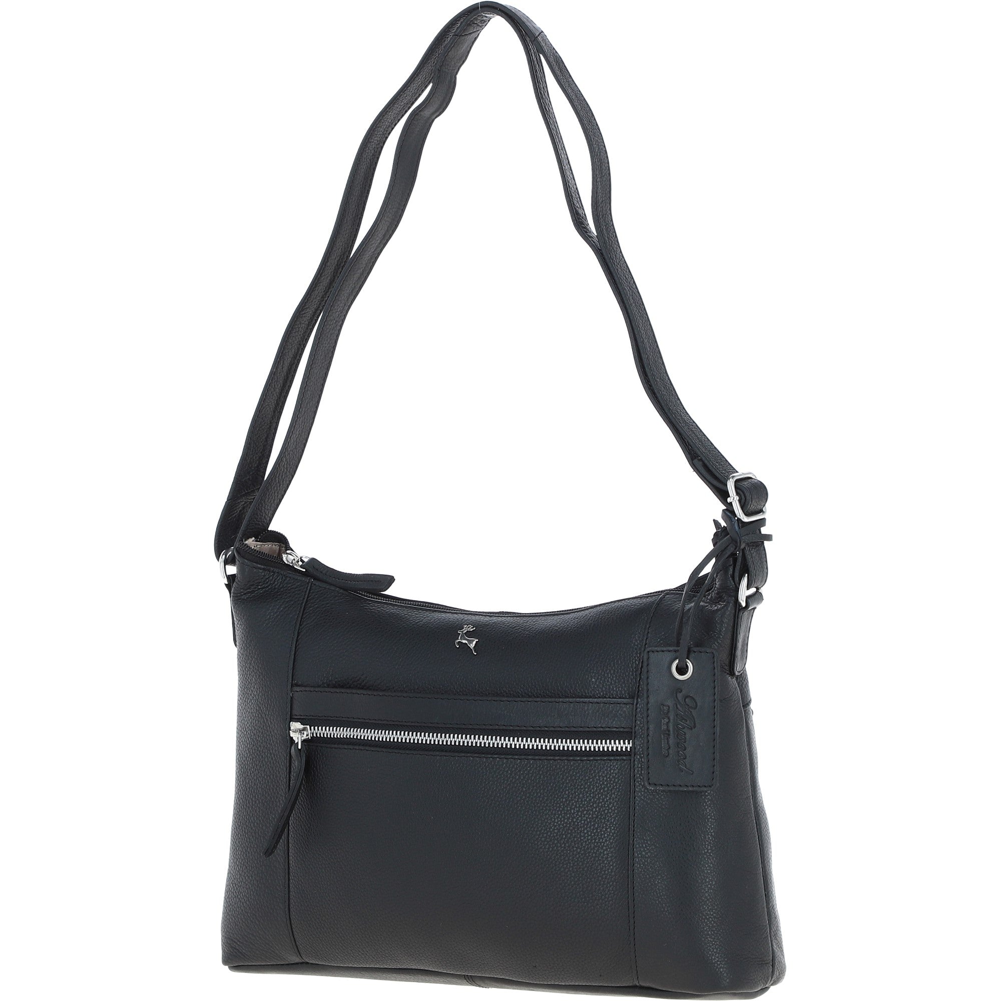 Ashwood Leather Ladies Essential Crossbody Bag Black: MI-09