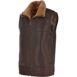 Sheepskin Gilet Camel Antique: KE-176