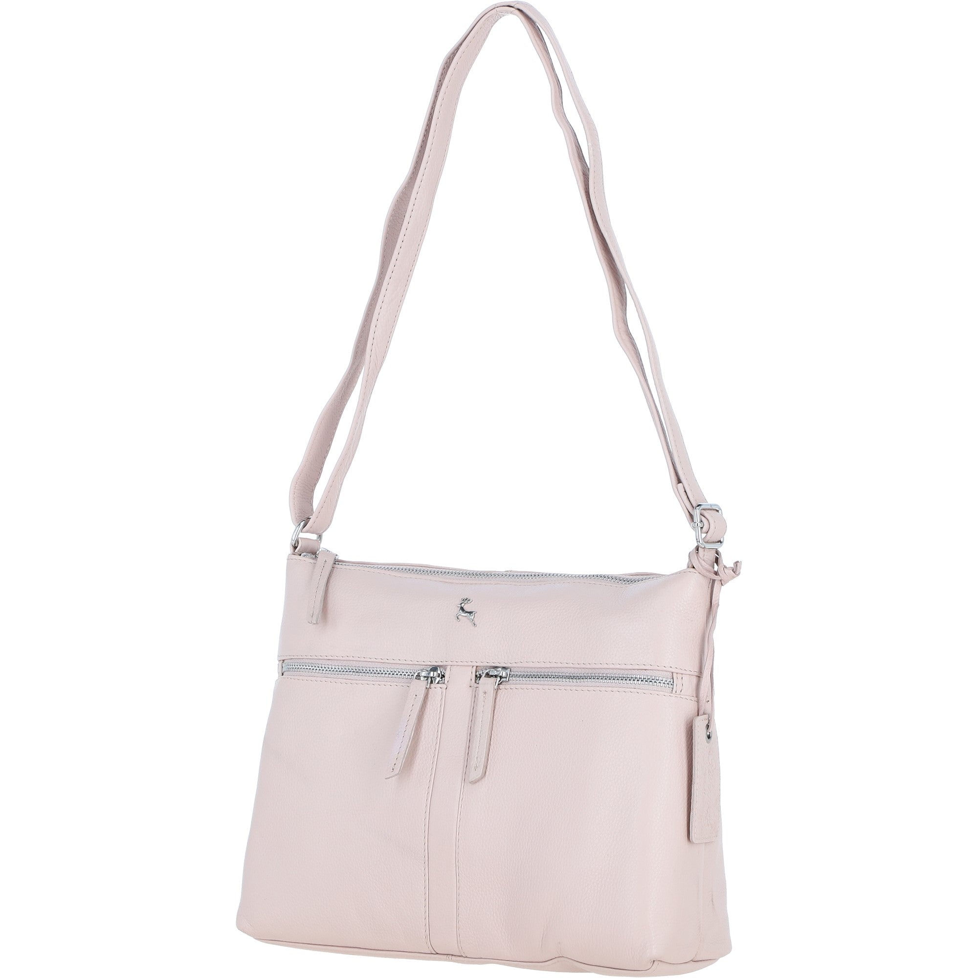 Sleek Luxe Leather Shoulder Bag Blush: Mourne