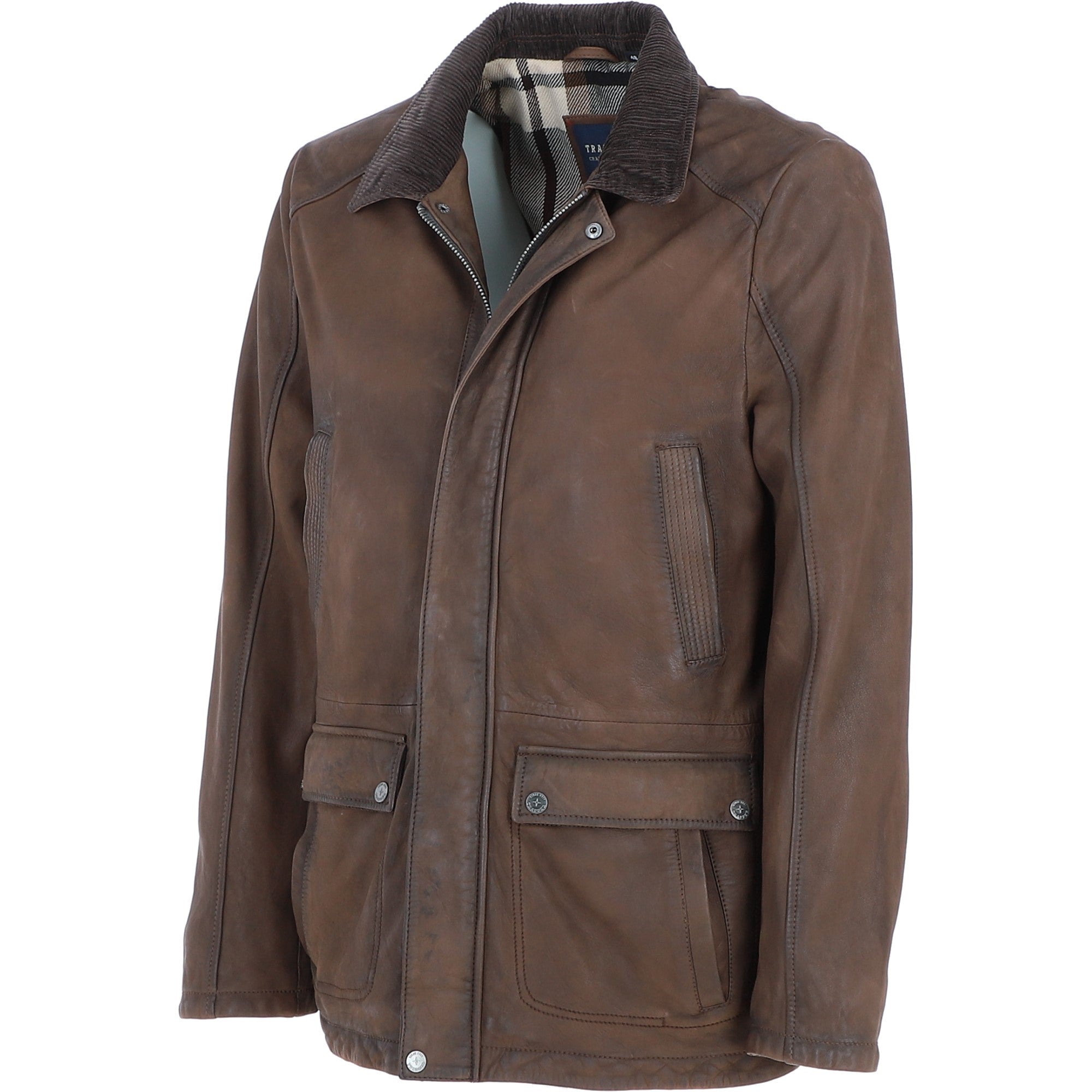 Mens Trapper Leather Jacket Brown 27: 162211