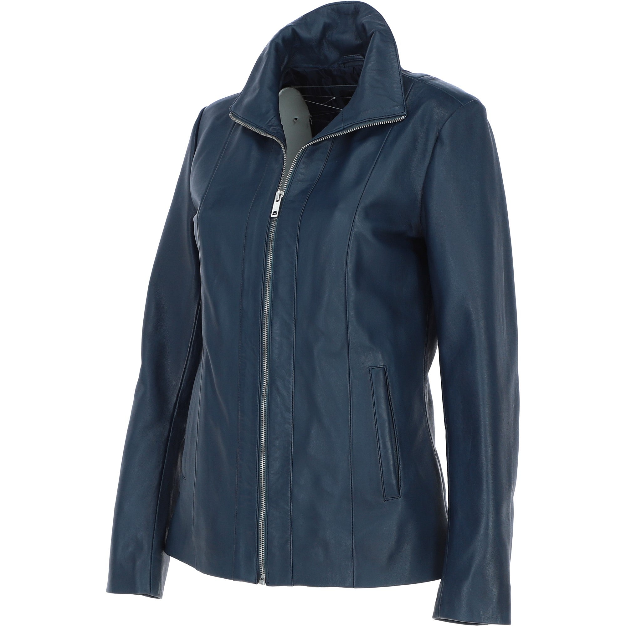 Ashwood Womens Leather Jacket Navy: awl 880