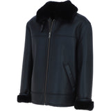 Sheepskin Flying Jacket Black: KE 007E