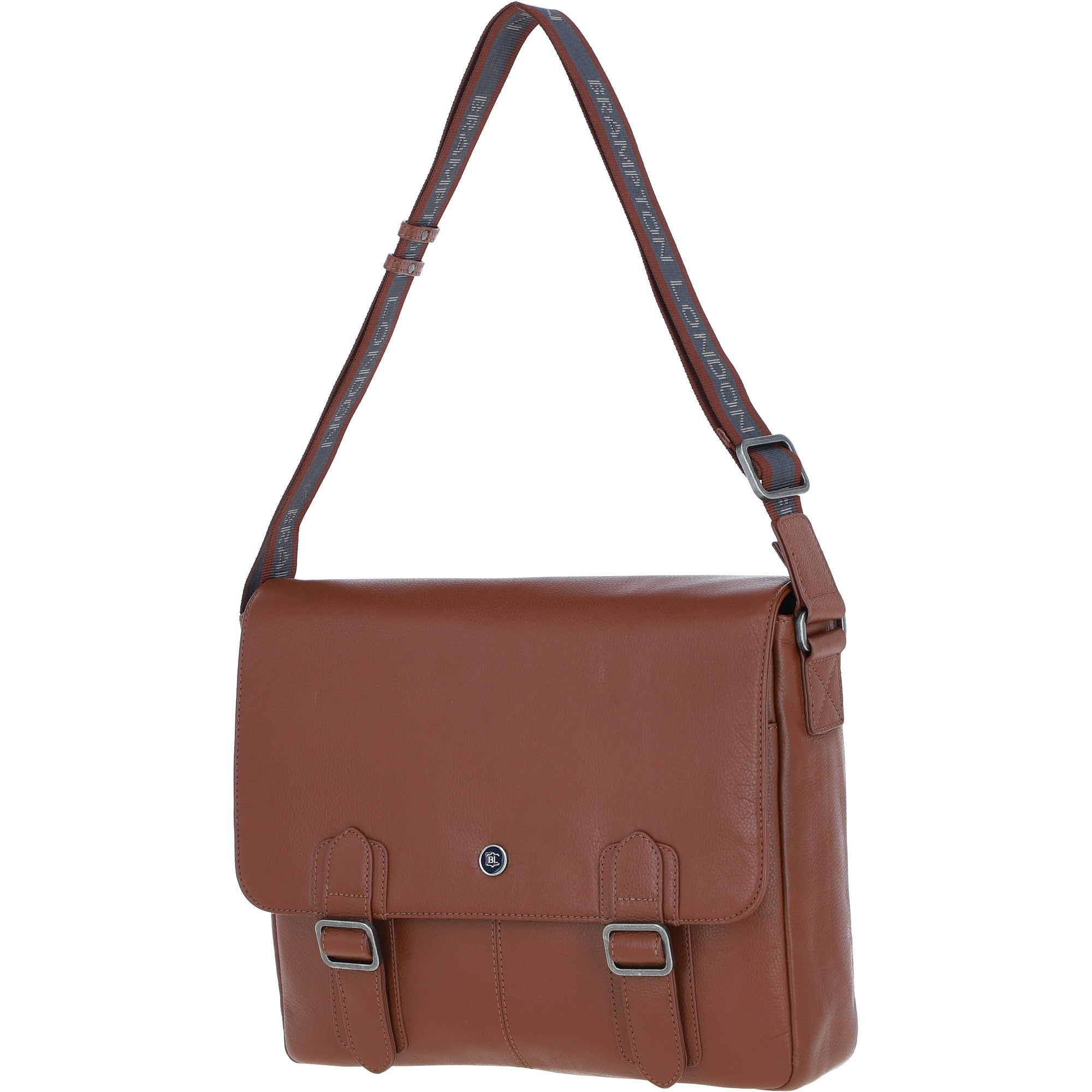 Brampton Leather Men's Emissary Messenger Bag Tan: 64403