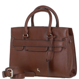 Ashwood Leather Handbag with Detachable Crossbody Strap 2 Tone Tan: 64747