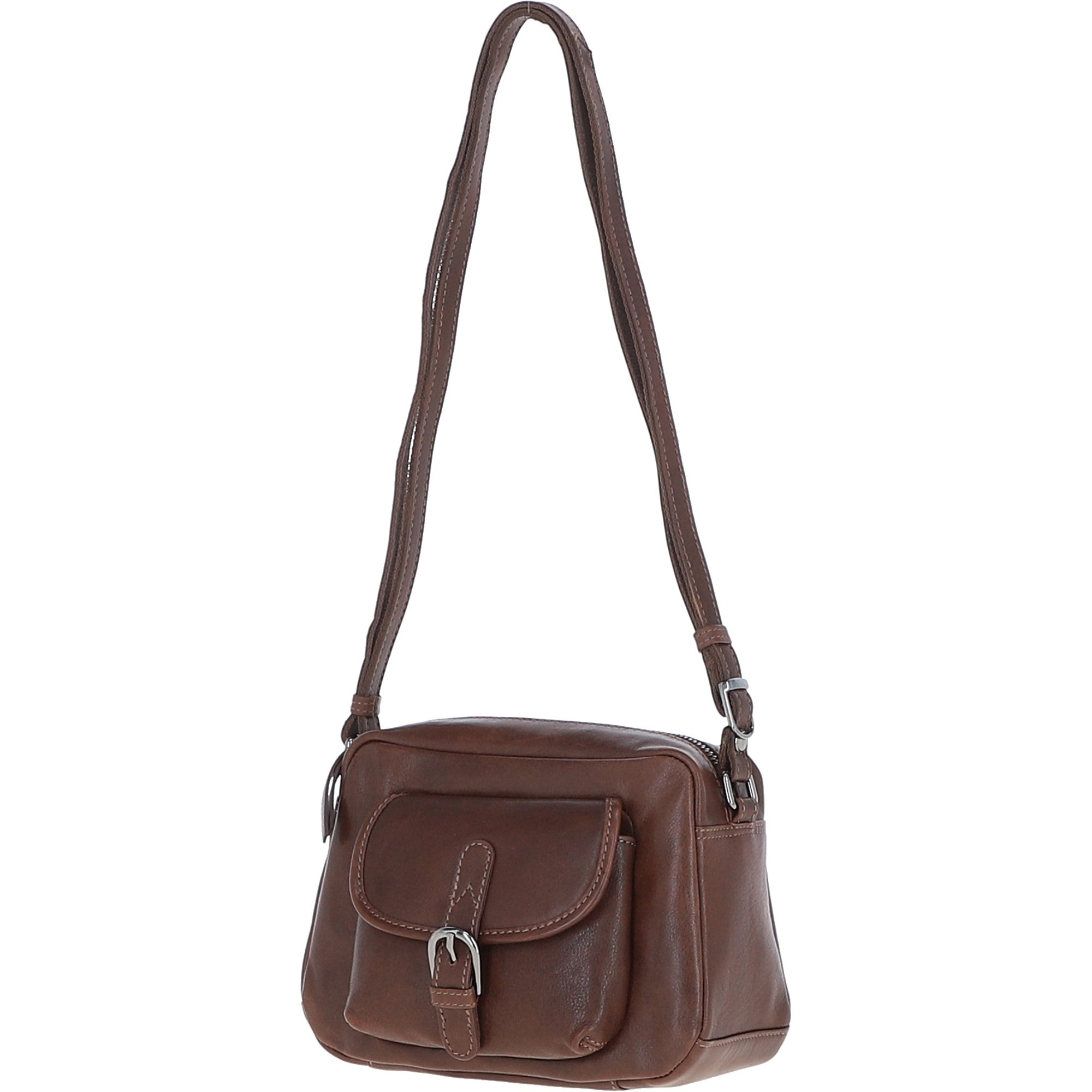 Ashwood Leather Elegant Women's Buckle Shoulder Bag Chestnut: S-32