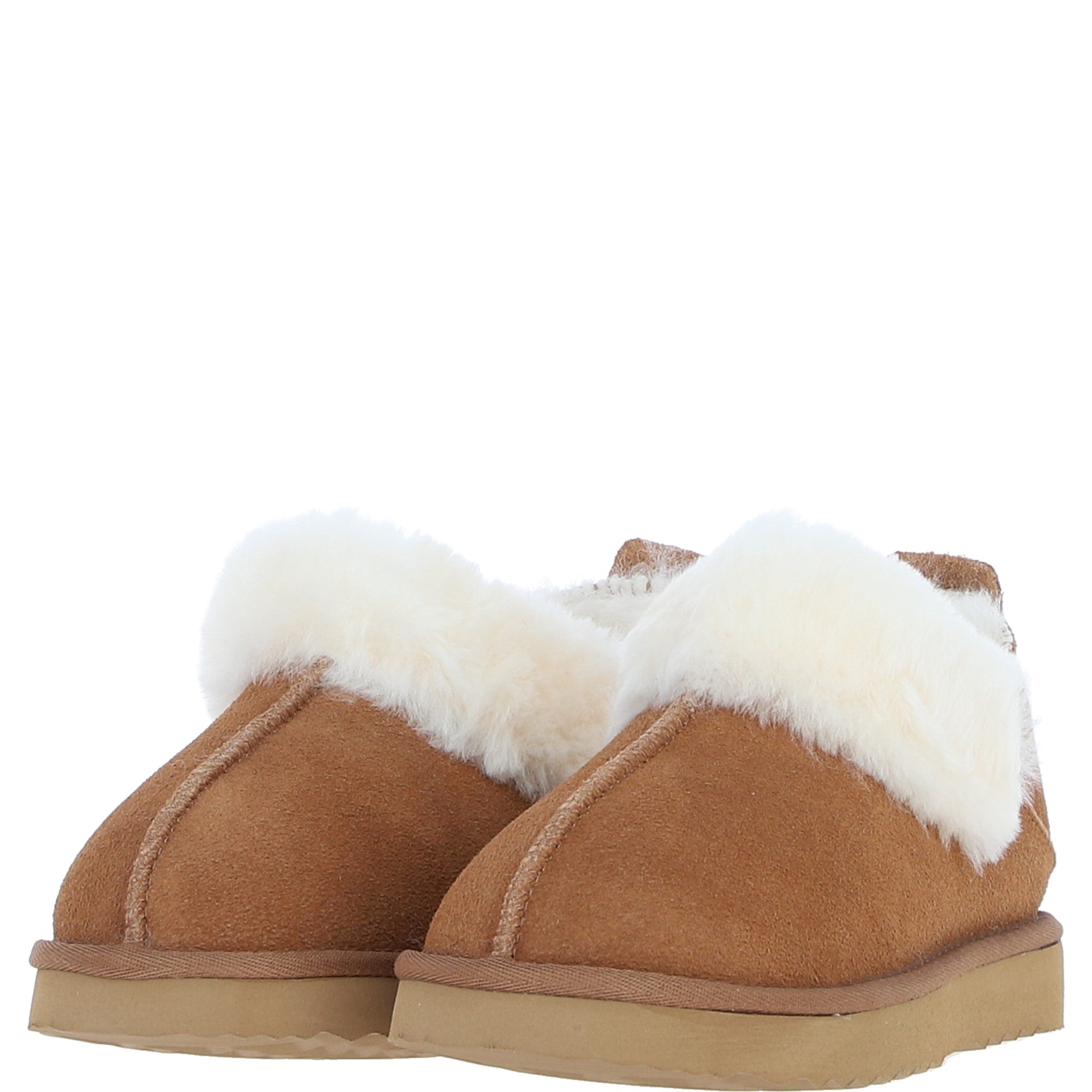 Fenland Ladies Sheepskin Shoes Tan: petra-shoes