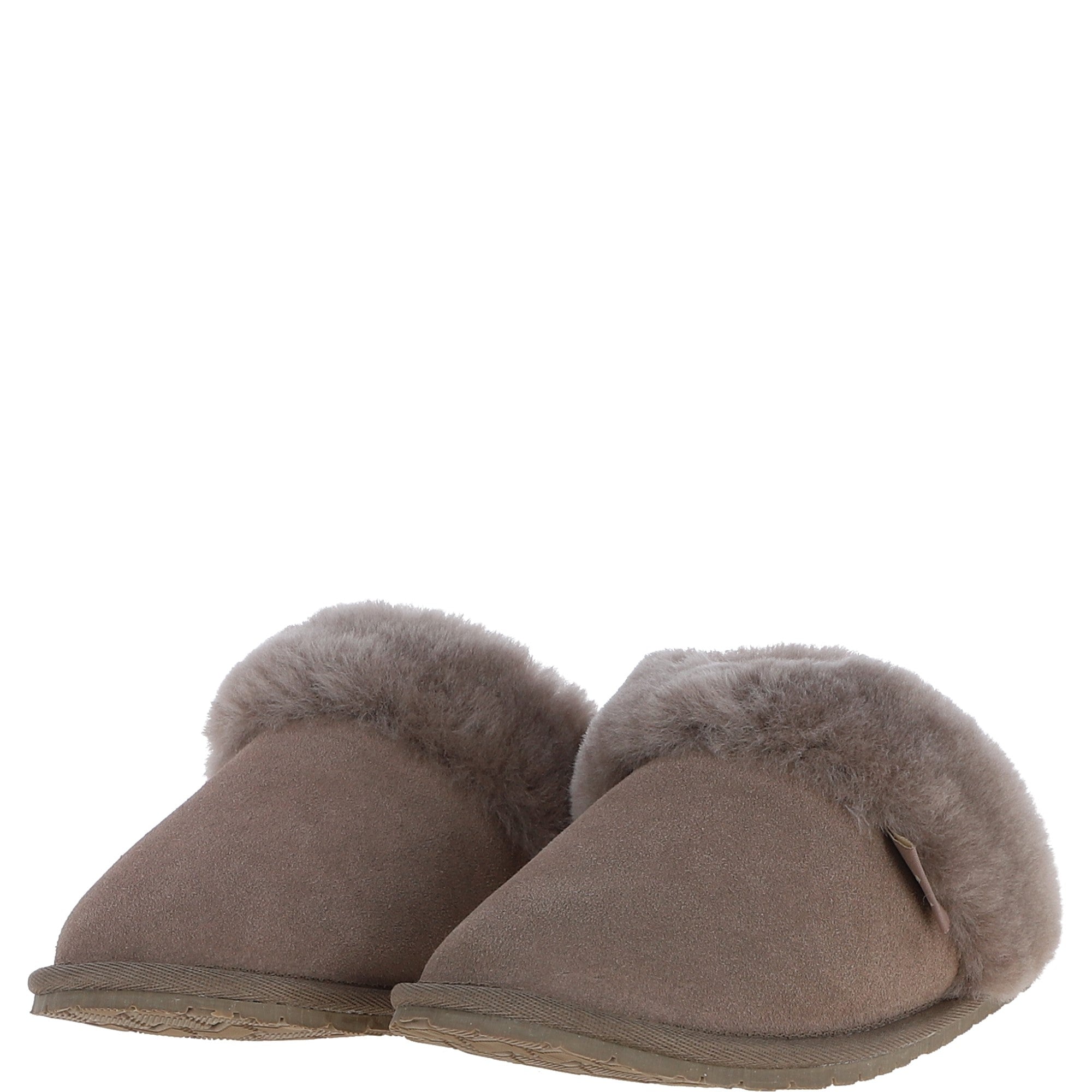 Women's Classic Suede Sheepskin Slippers Mink: Pippa