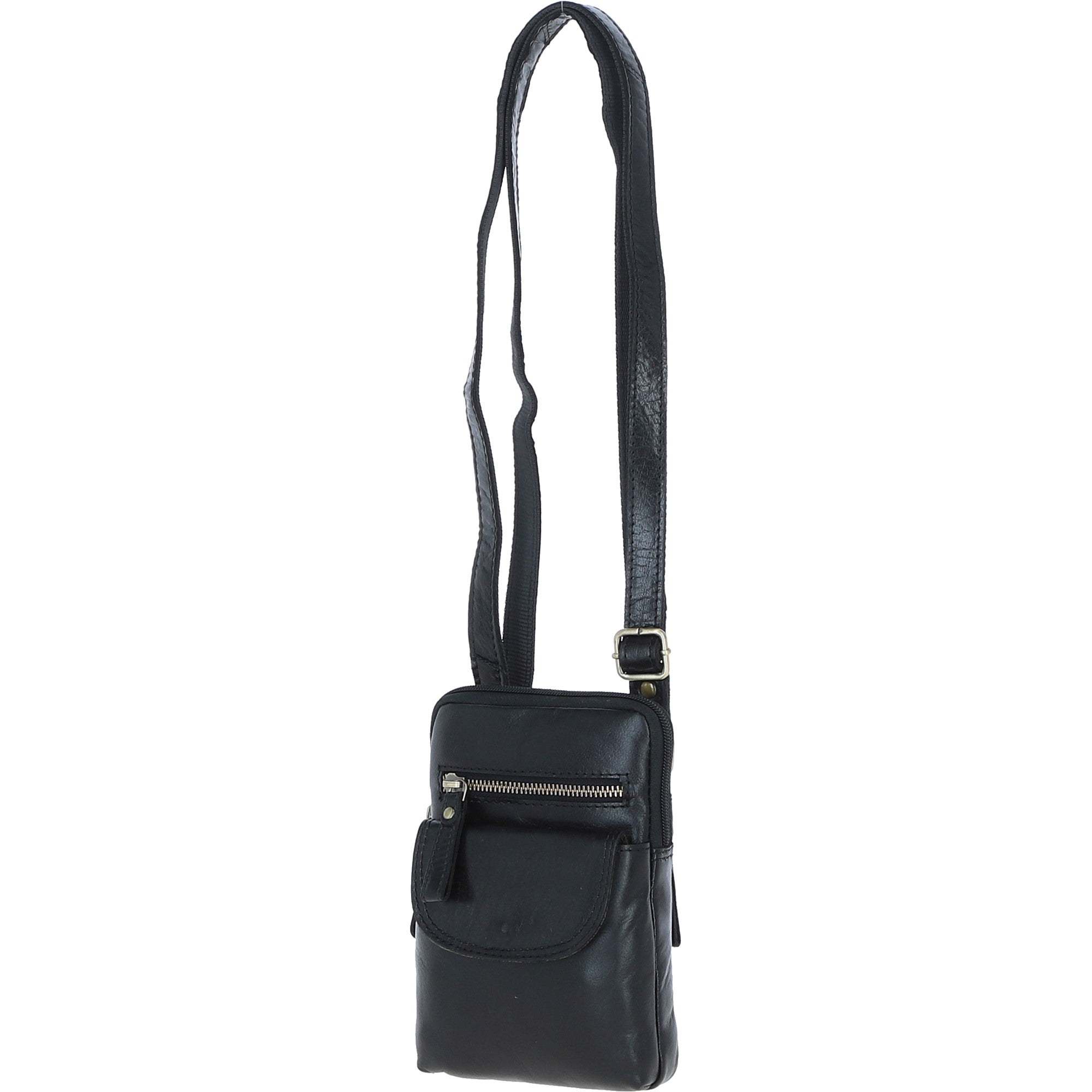 Elegant Ashwood Leather Crossbody Bag Black: G-11