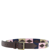 Ashwood Leather Multicolored Handmade Belt Beige: POF-17