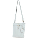 Ashwood Leather Smart Tab Cross Body Bag Ice Grey: 63621/Tab
