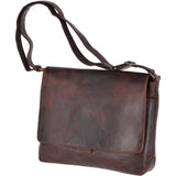 Large Leather Vintage Messenger Bag Tan : Robin
