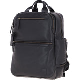 Mens Leather Backpack Black: Jordan