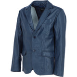 Classic Men's Ashwood Leather Blazer Navy: AWL-2288