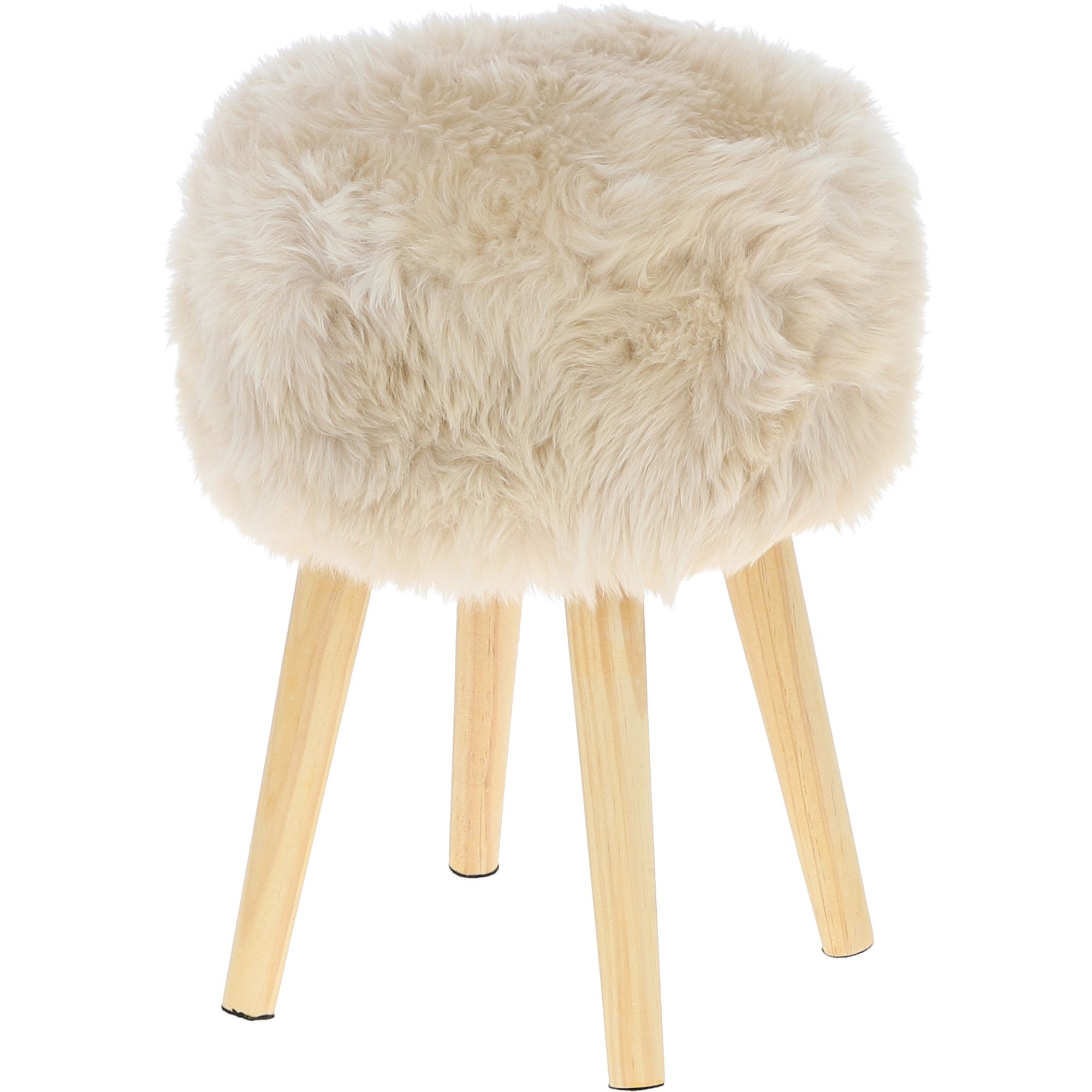 New Zealand Sheepskin Stool Lenen: SHORT SHEEPSKIN STOOL