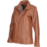 Ashwood Womens Leather Jacket Tan: awl 880