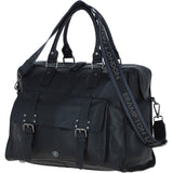 Brampton London Leather Weekender Bag Black: 64807