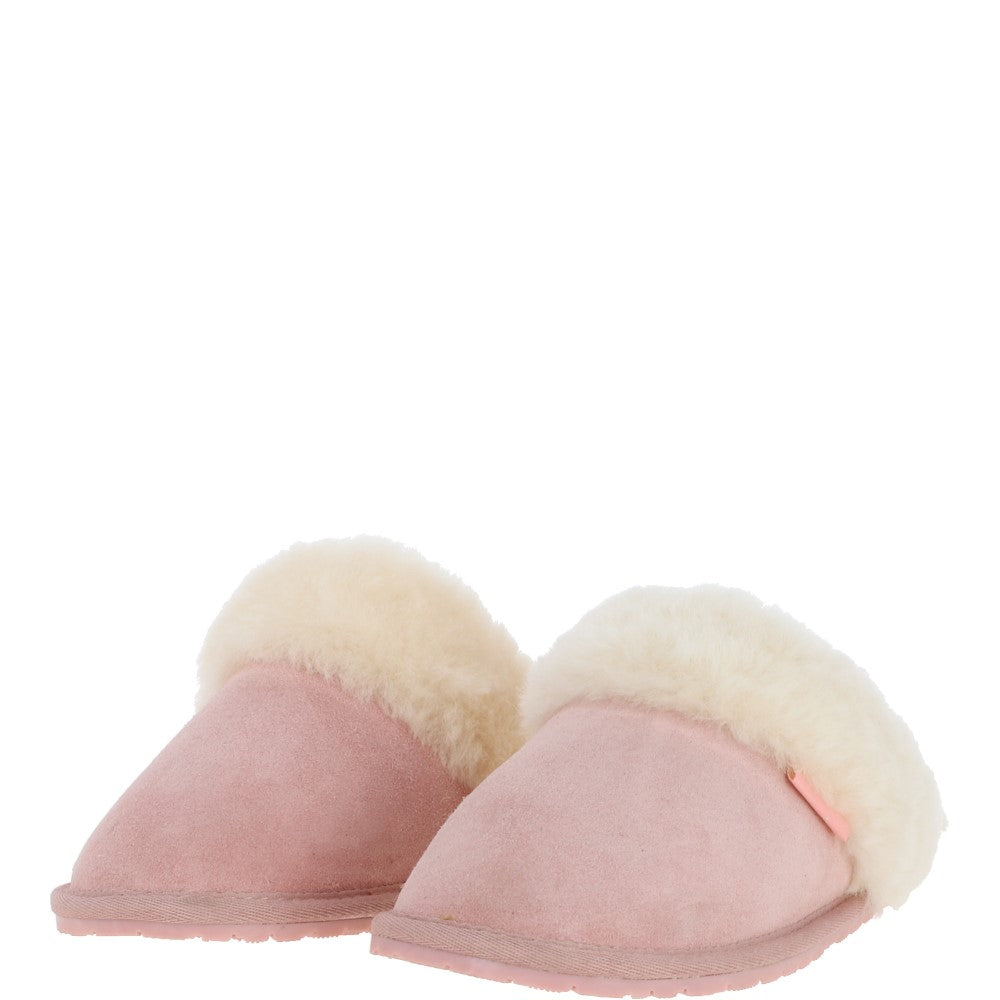 Women's Classic  Suede Sheepskin Slippers Pink: FEN-LADIES SLIPPERS