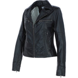 Ladies  Ashwood Leather Biker Jacket Black: AWL-1991