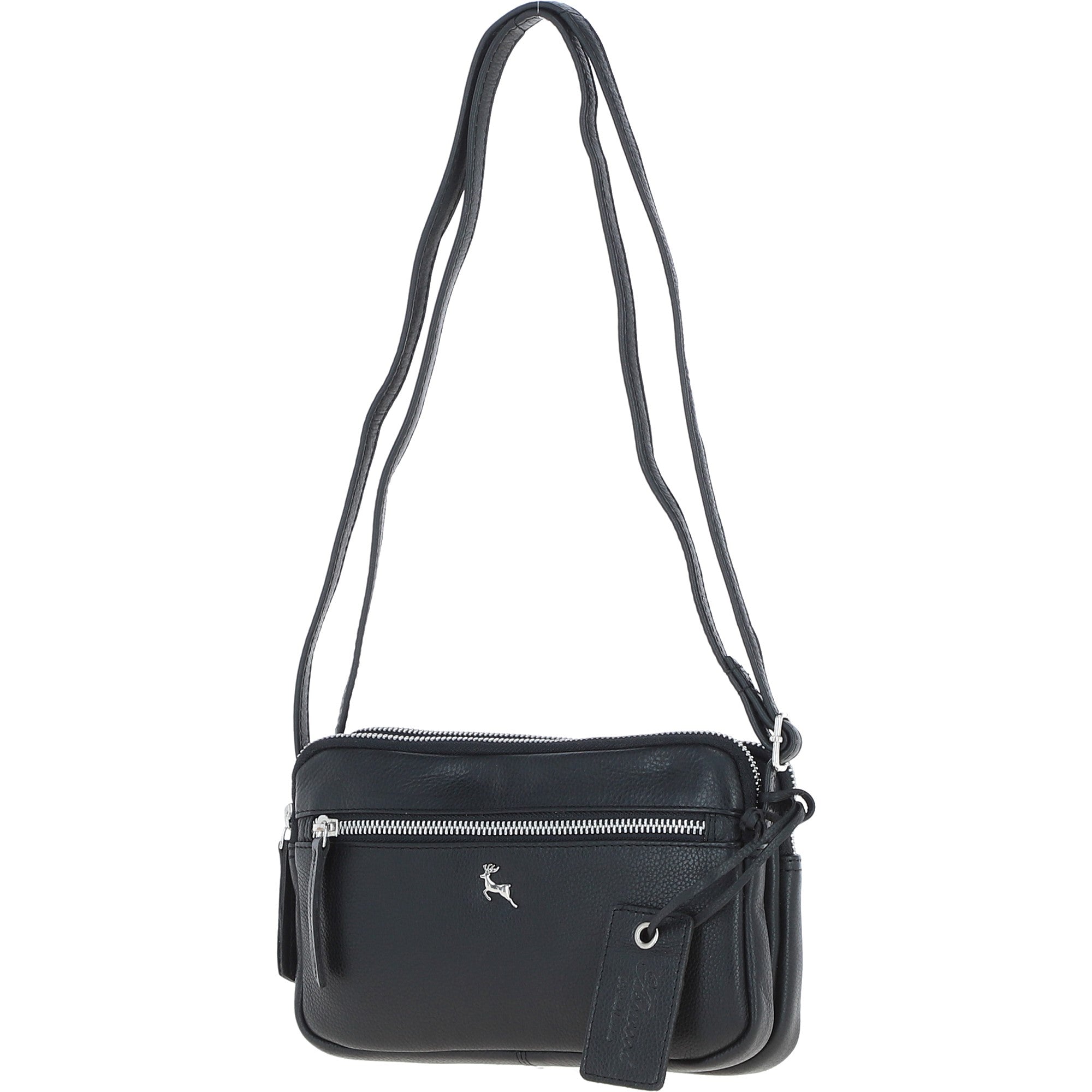 Ashwood Leather Crossbody X Shoulder Bag Black: Sterling