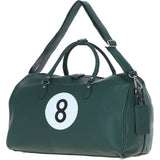 Real Leather Sports Holdall Bag with Shoulder Strap Green: PP-01-8