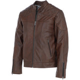 Ashwood Men's Leather Biker Jacket Aq Brown: 8055