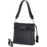 Small Two In One Leather Crossbody Bag & Shoulder Bag Black: 62539