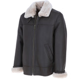 Sheepskin Flying Jacket Brown: KE 007E