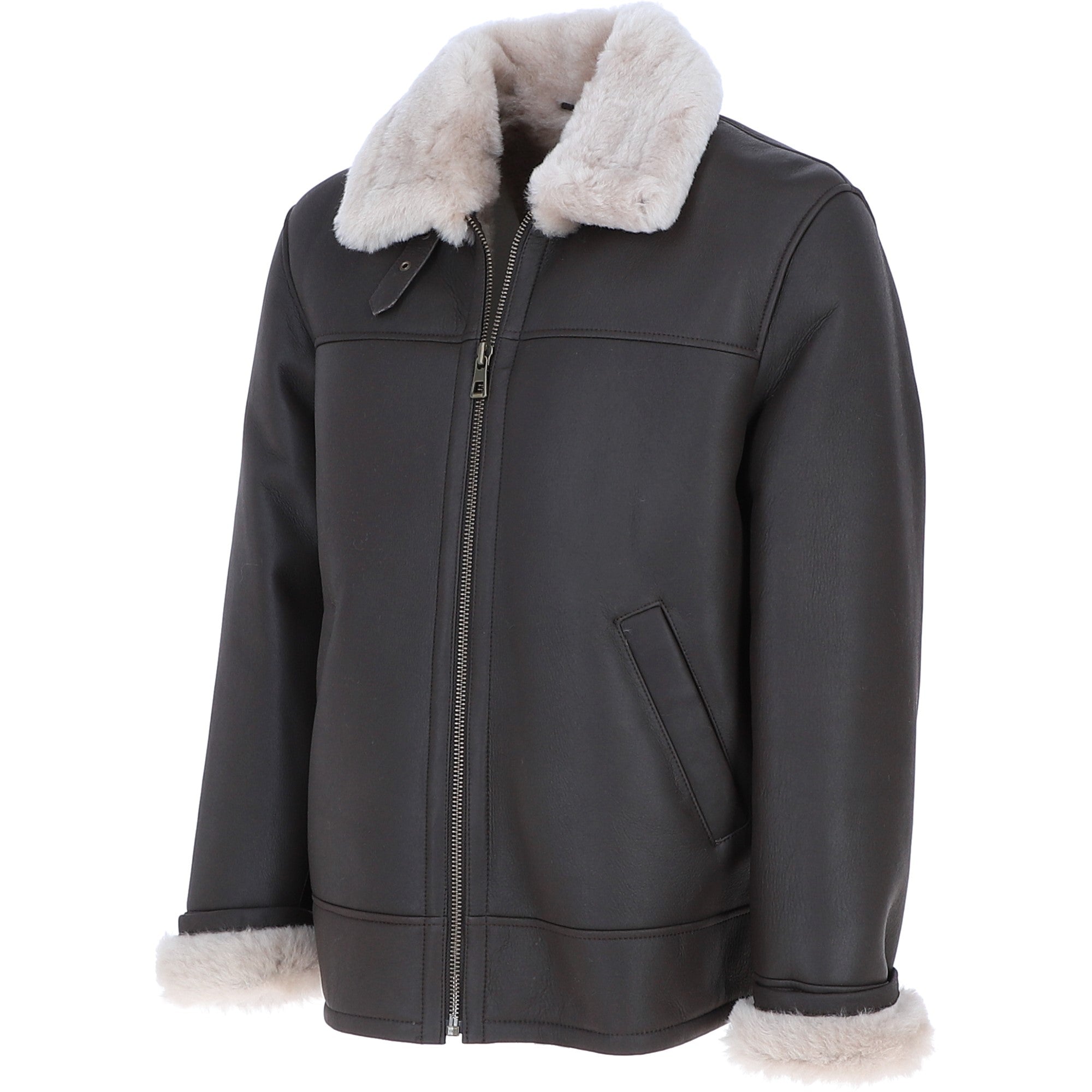 Sheepskin Flying Jacket Brown: KE 007E