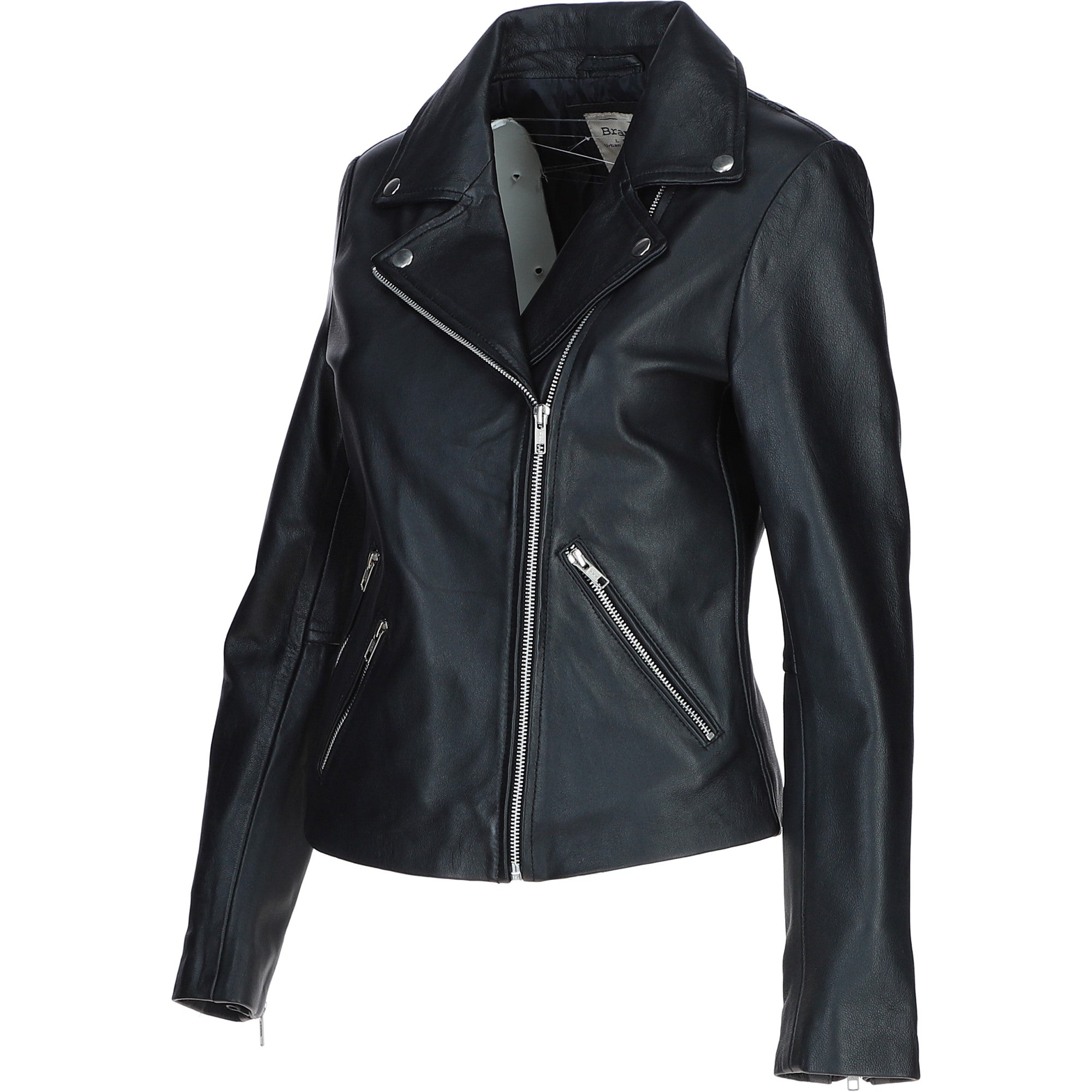 Brampton Leather ladies Biker Jacket Black: L-MB131