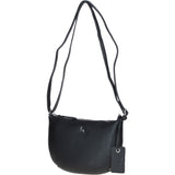 Elegant Leather Crossbody Bag Black: Galway