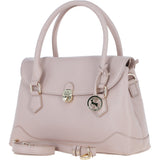 Premium Leather Shoulder Bag with Detachable Crossbody Strap Beige: Y-56