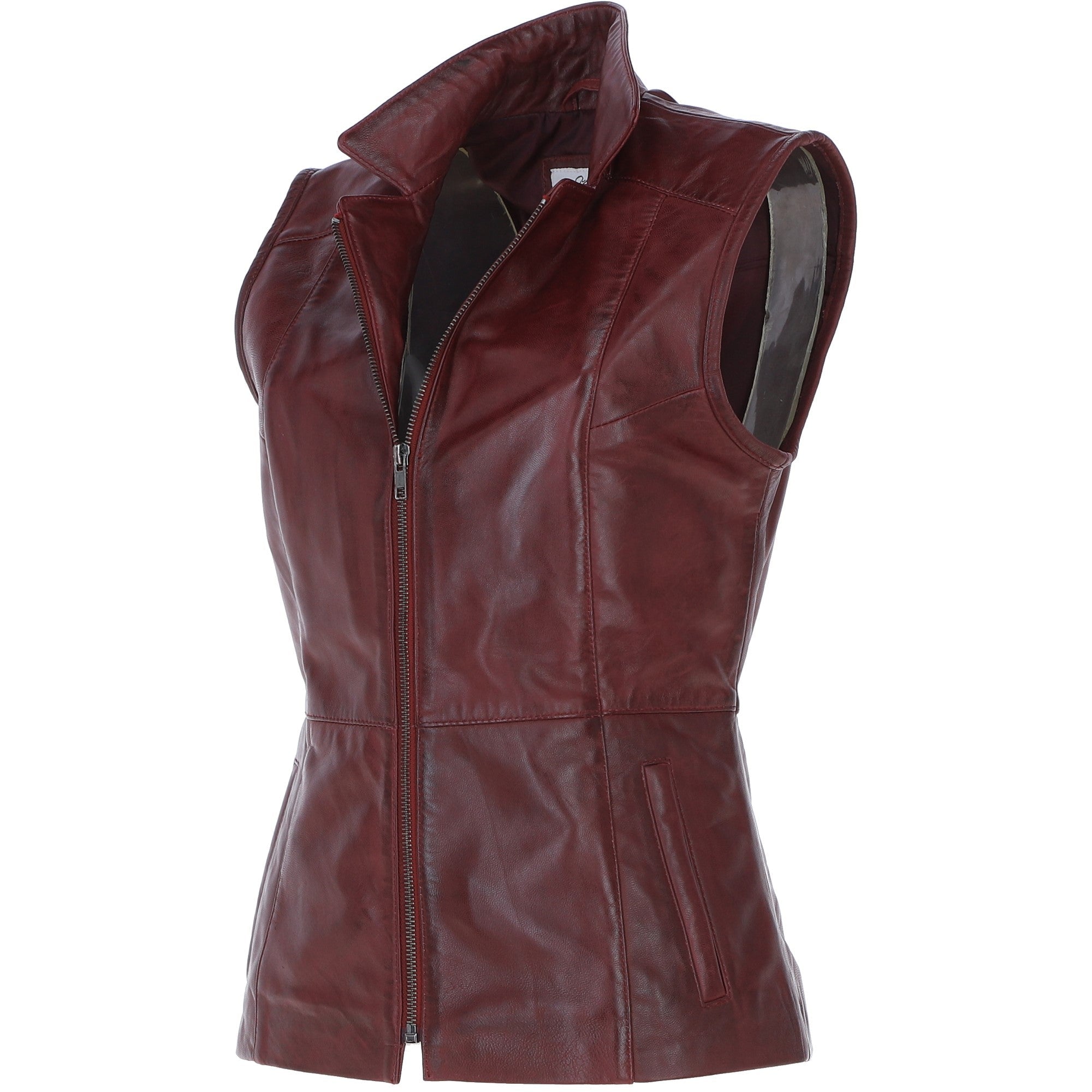 Leather Gilet Burgandy: FO-GILLET 2