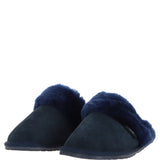 Women's Classic  Suede Sheepskin Slippers Navy: FEN-LADIES SLIPPERS
