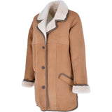 Women's Sheepskin Coat Biscuit Tan: KB 265