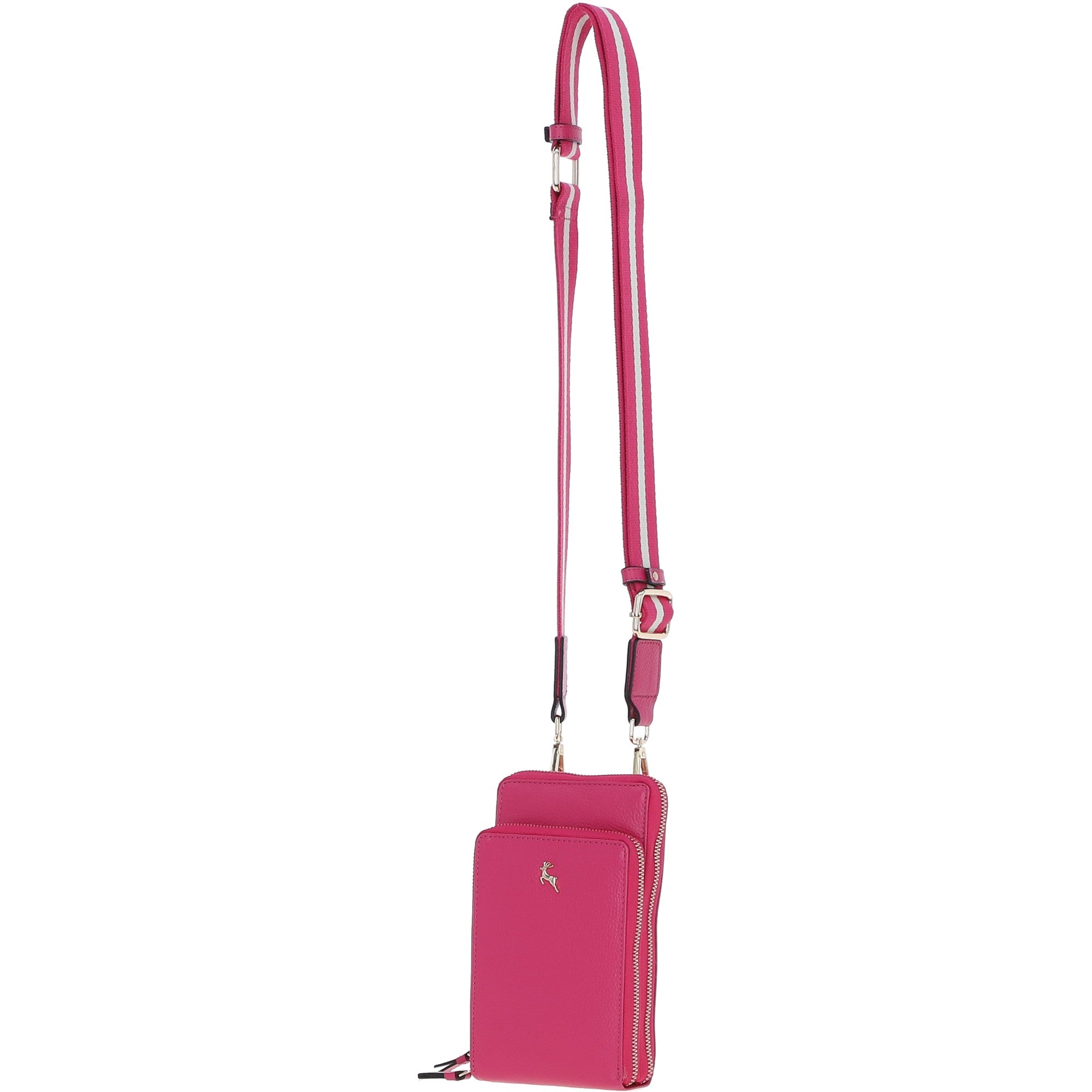 Ashwood Leather Luxury Crossbody Phone Bag Design-X Pink: X-31
