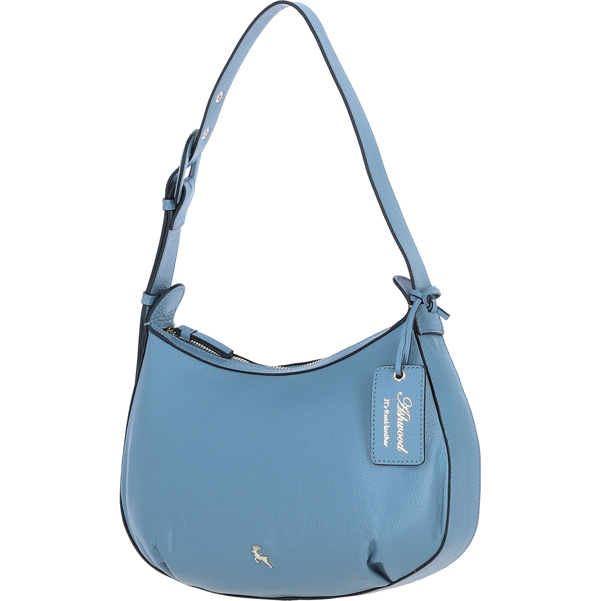 Ashwood Leather Shoulder Bag Denim: 64732