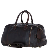 Luxurious Leather Wheeled Duffle Bag Brown: pl-50