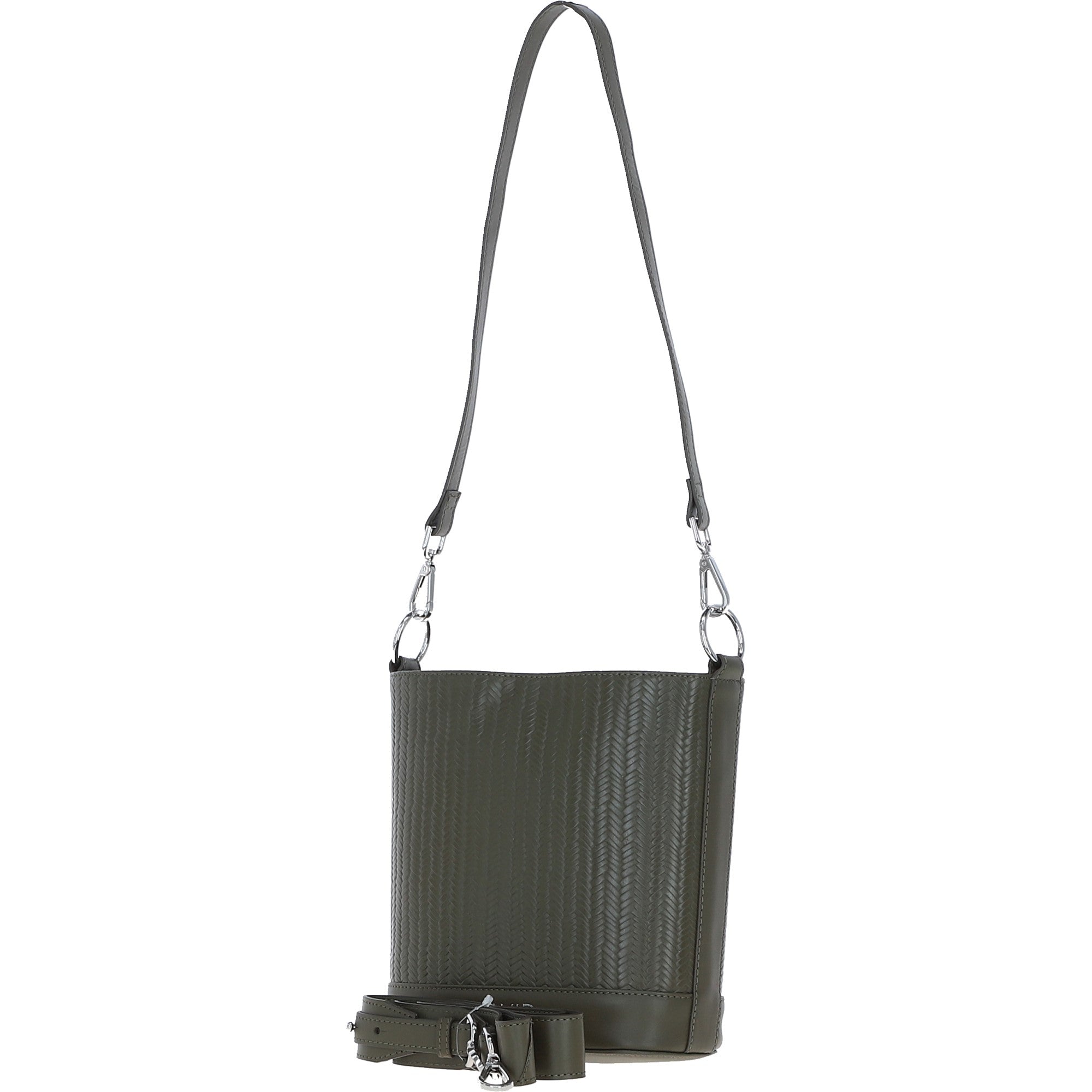 Elegant Crossbody Bucket Bag Khaki: 63386