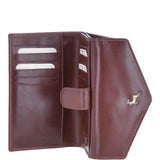 Small Vegetable Tanned Cash And 12 Card Envelope Purse Chestnut: V-62