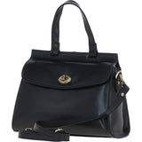 Ashwood Medium Leather Grab Bag Black: V-83