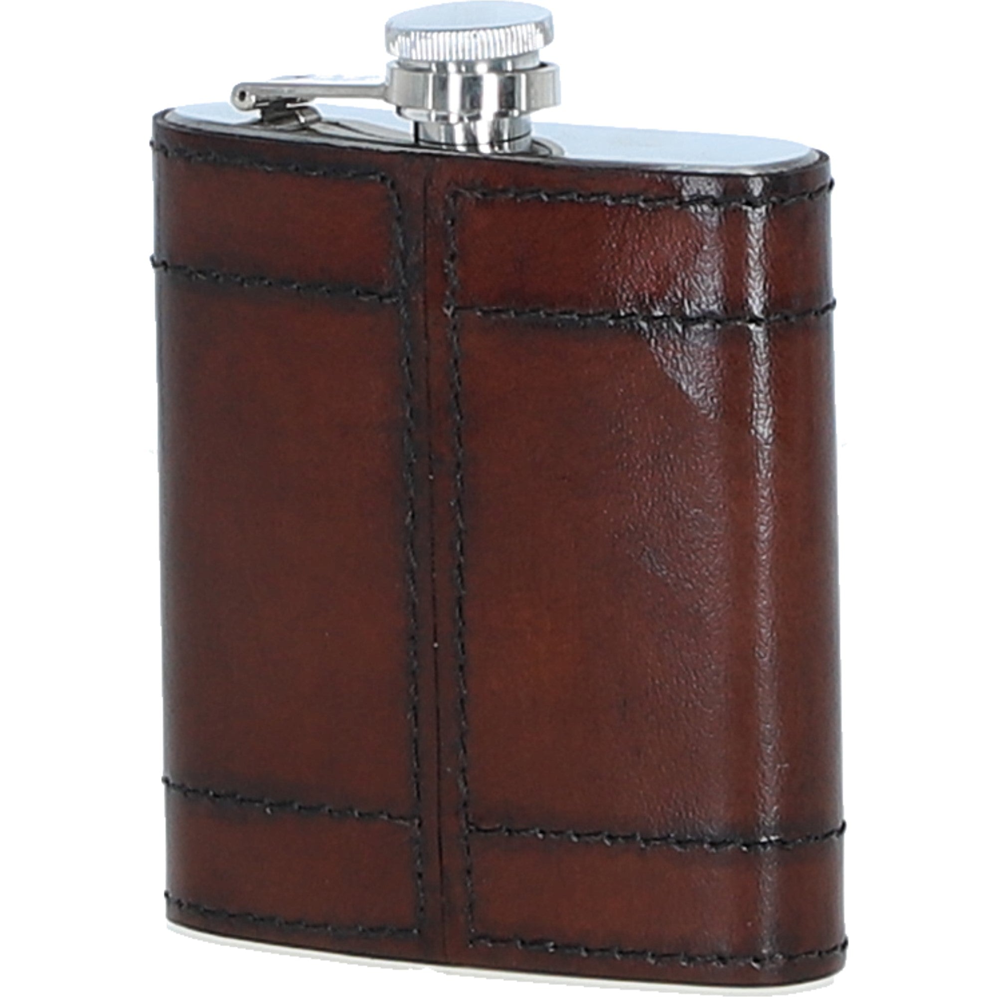 Ashwood Premium Leather Portable Whiskey Flask Chestnut: LF-110