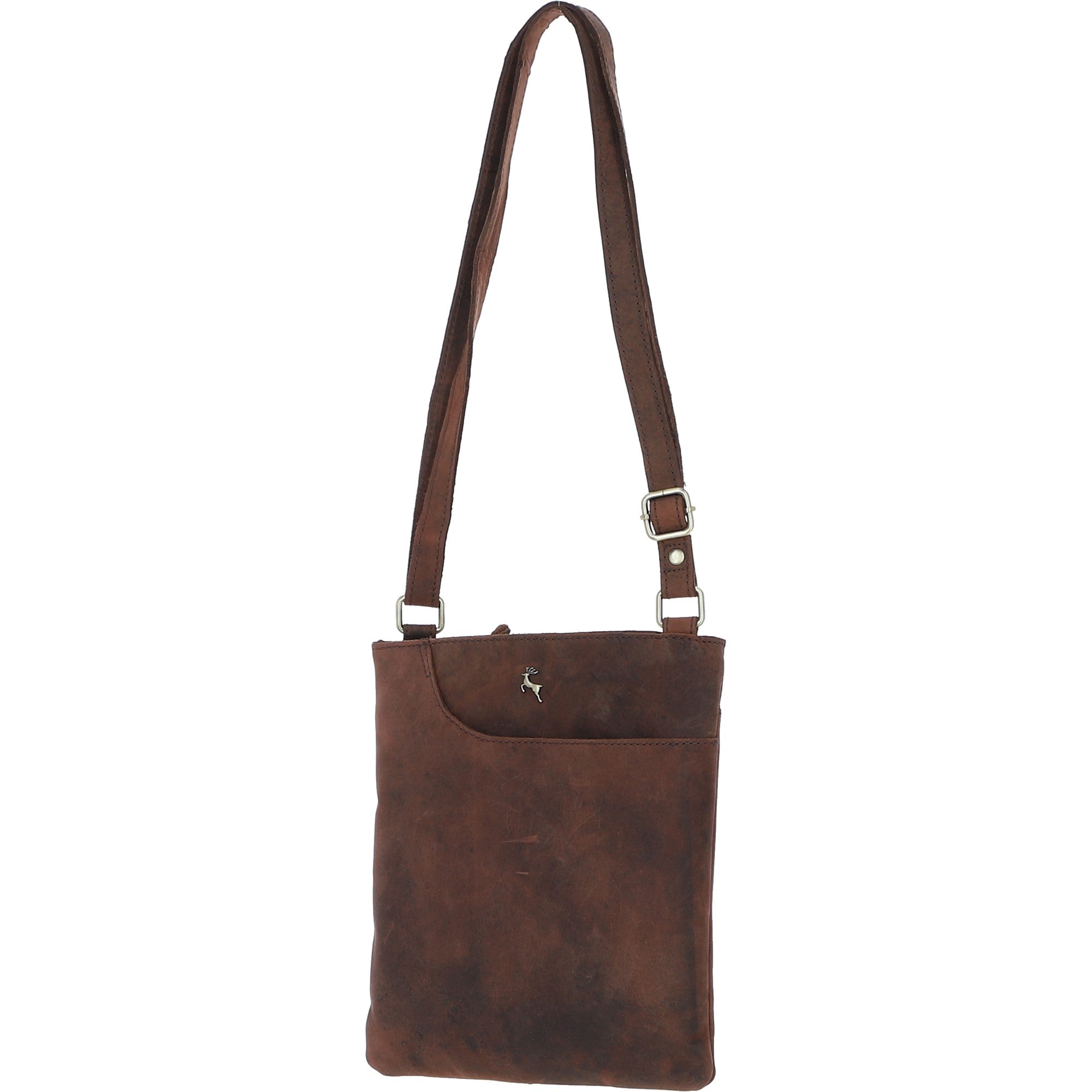 Ashwood Genuine Leather Crossbody Bag Mud/brown: ELA 1497