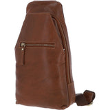 Michigan Leather Three Pocket Sling Bag Cognac: M-53